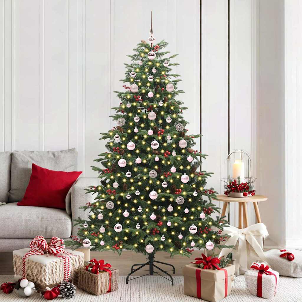 Kunstigt juletræ med stativ Grøn 180 cm PVC og metal og plast
