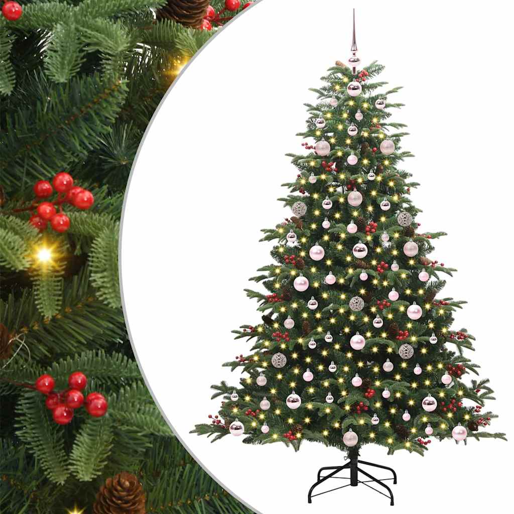 Kunstigt juletræ med stativ Grøn 180 cm PVC og metal og plast