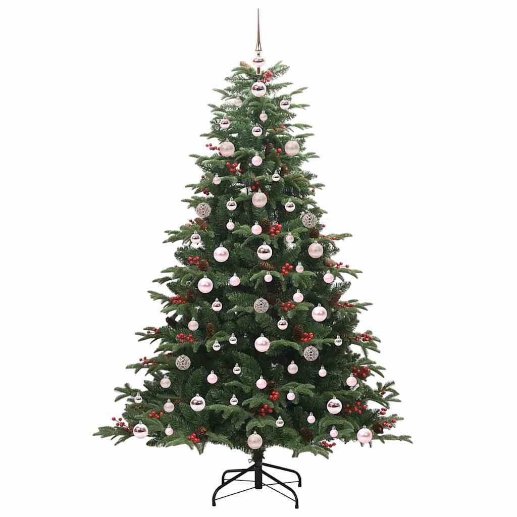 Kunstigt juletræ med stativ Grøn 180 cm PVC og metal og plast