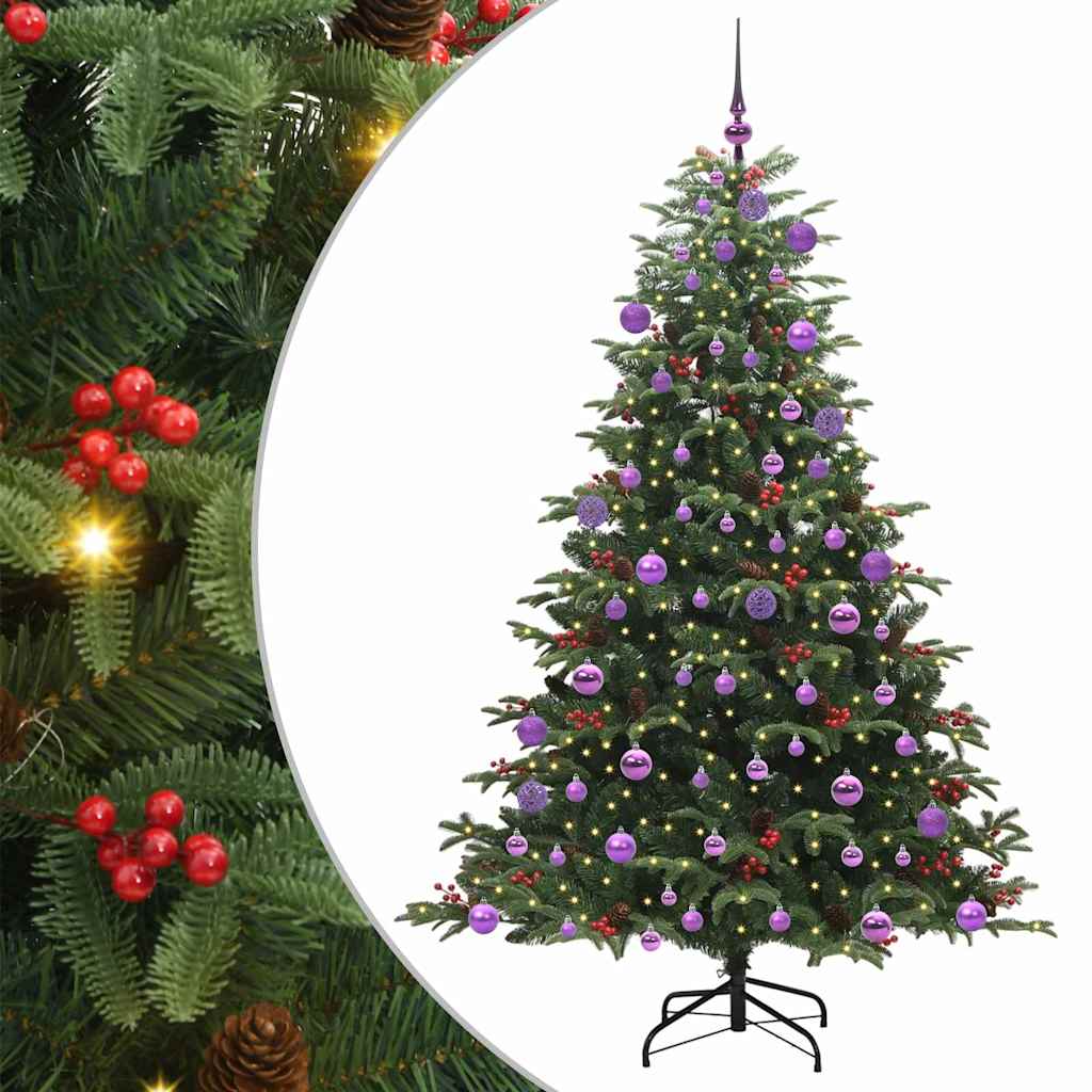 Kunstigt juletræ med stativ Grøn 180 cm PVC og metal og plast