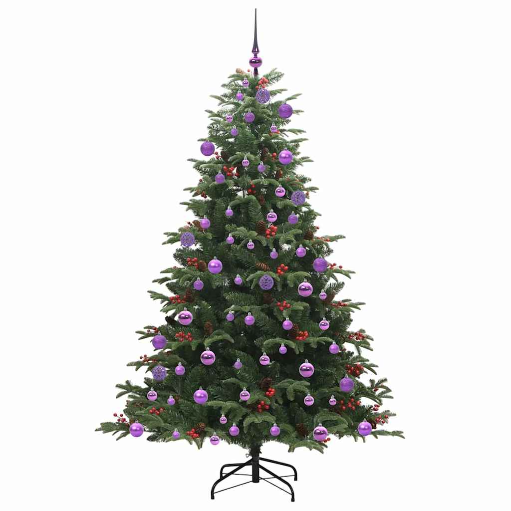 Kunstigt juletræ med stativ Grøn 180 cm PVC og metal og plast