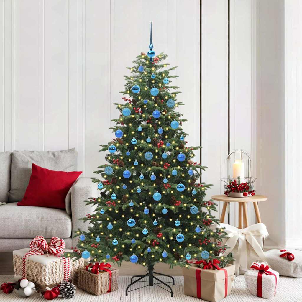 Kunstigt juletræ med stativ Grøn 180 cm PVC og metal og plast