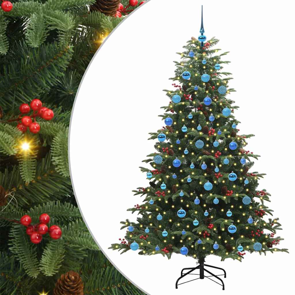 Kunstigt juletræ med stativ Grøn 180 cm PVC og metal og plast