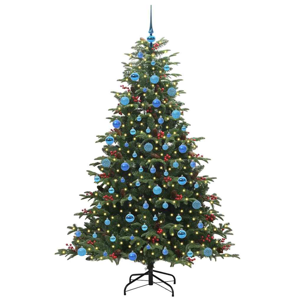 Kunstigt juletræ med stativ Grøn 180 cm PVC og metal og plast