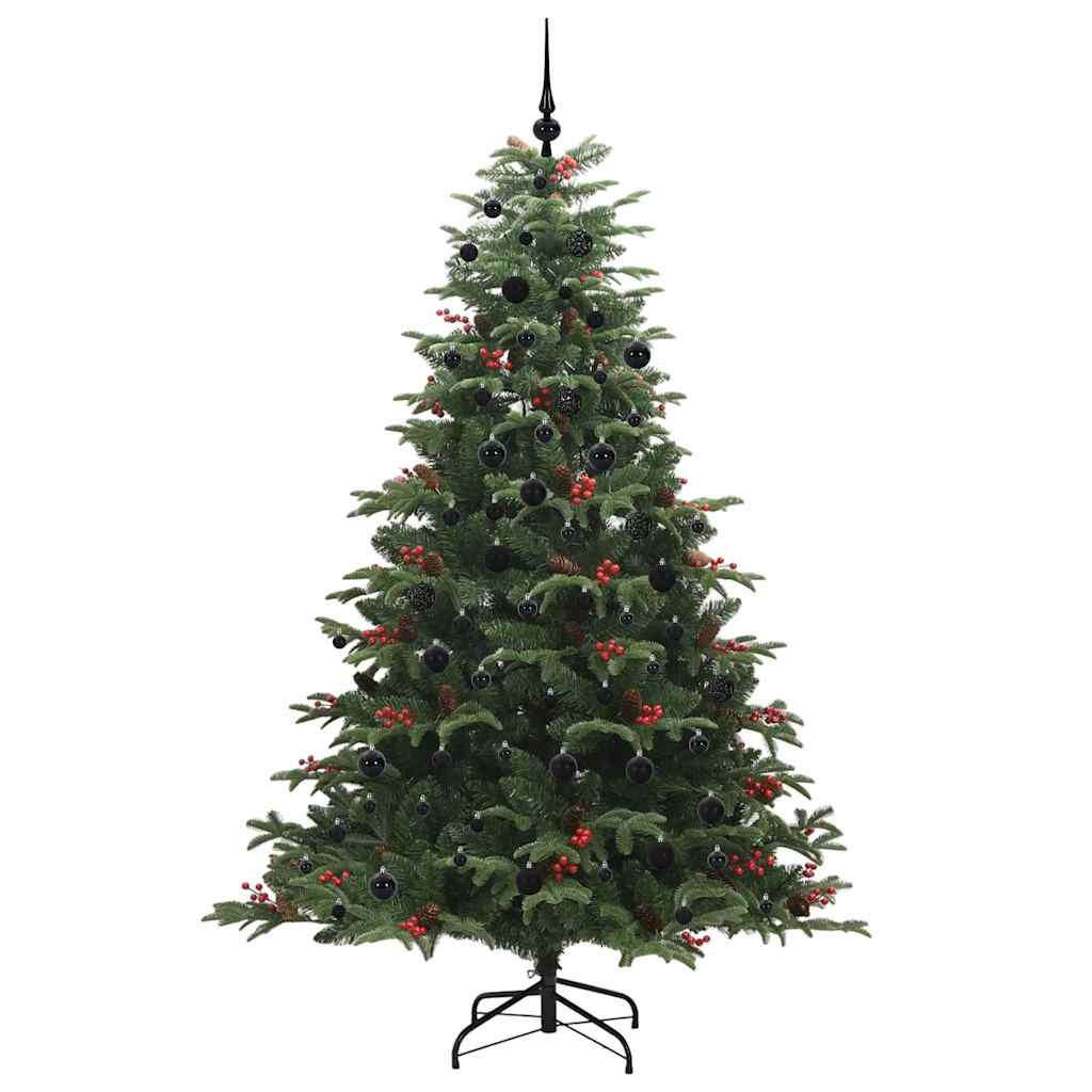 Kunstigt juletræ med stativ Grøn 210 cm PVC og metal og plast