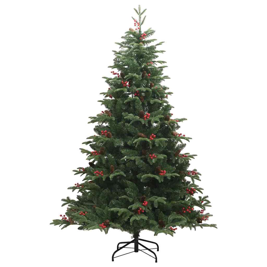 Kunstigt juletræ med stativ Grøn 210 cm PVC og metal og plast
