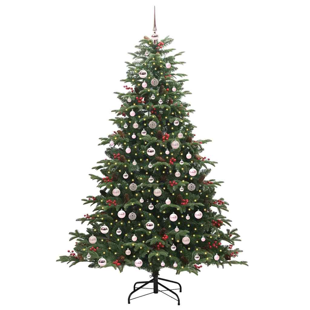 Kunstigt juletræ med stativ Grøn 210 cm PVC og metal og plast