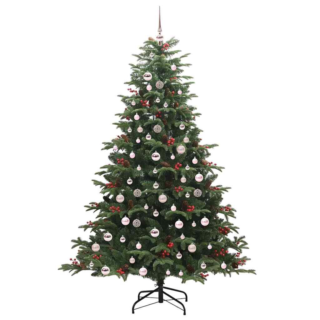 Kunstigt juletræ med stativ Grøn 210 cm PVC og metal og plast