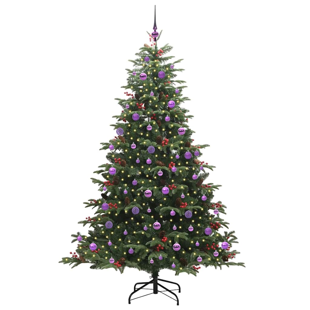 Kunstigt juletræ Grøn 210 cm PVC og metal og plast