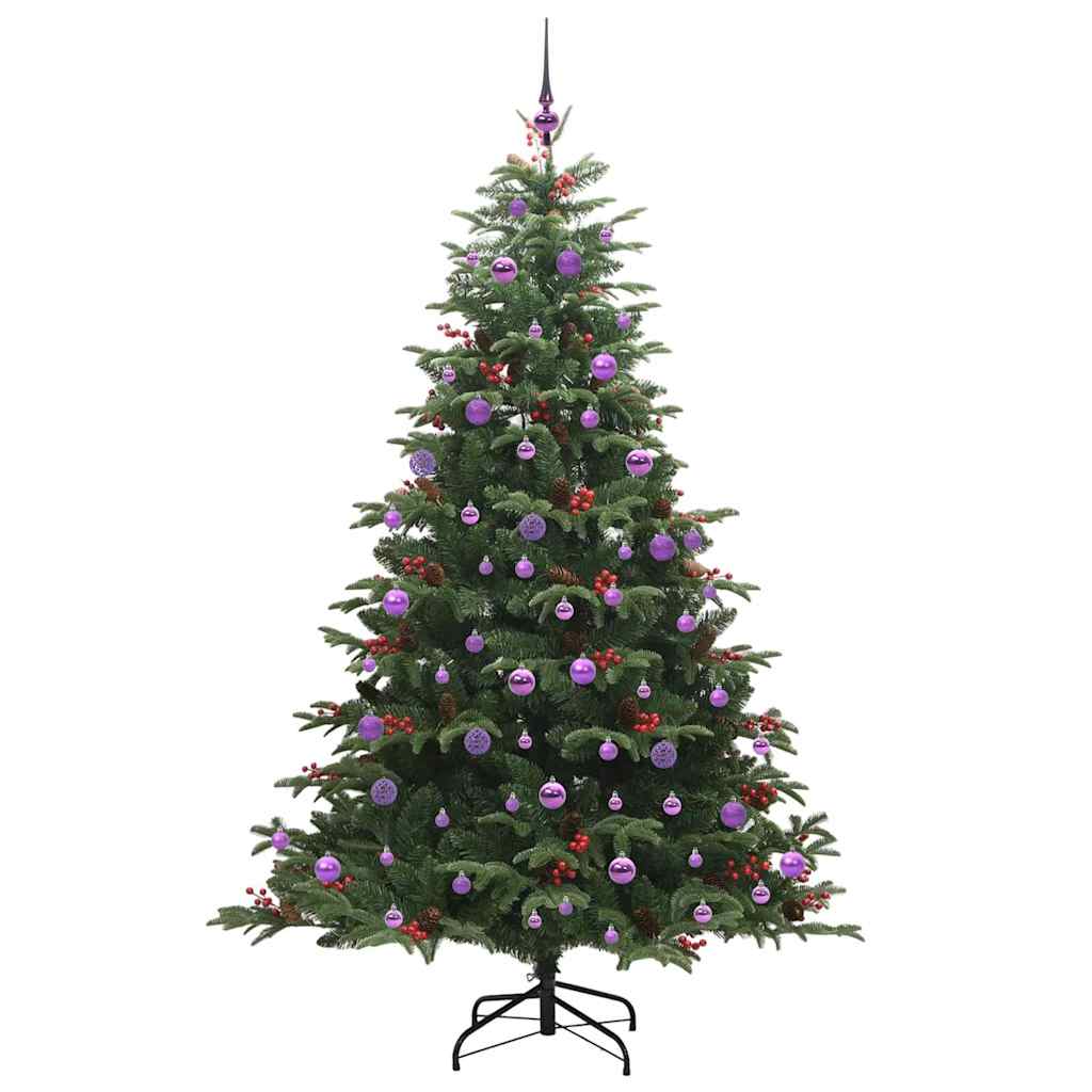 Kunstigt juletræ Grøn 210 cm PVC og metal og plast