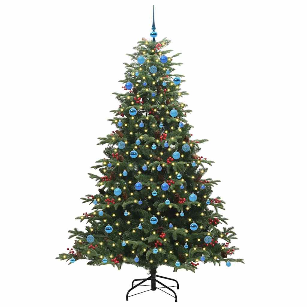 Kunstigt juletræ med stativ Grøn 210 cm PVC og metal og plast