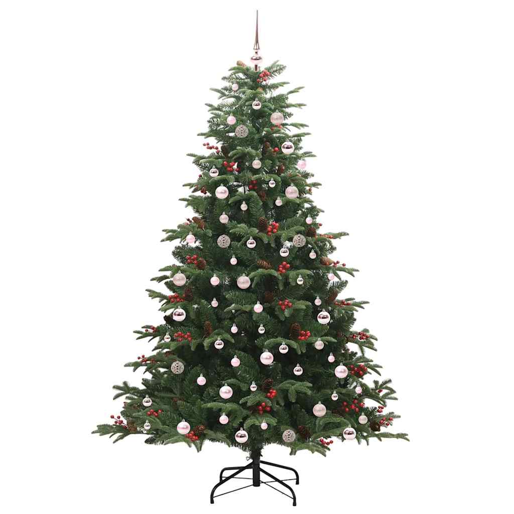 Kunstigt juletræ med stativ Grøn 240 cm PVC og metal og plast
