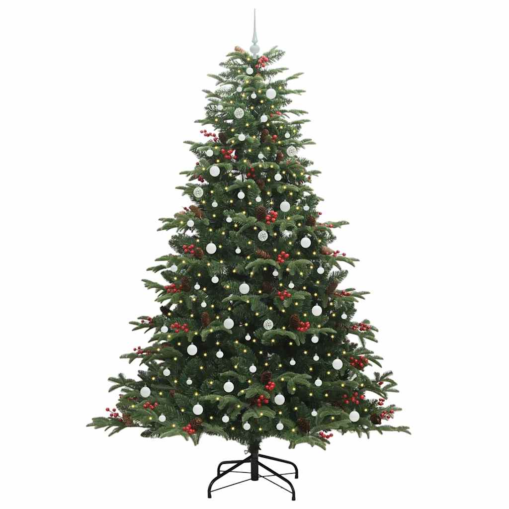 Kunstigt juletræ med stativ Grøn 240 cm PVC og metal og plast