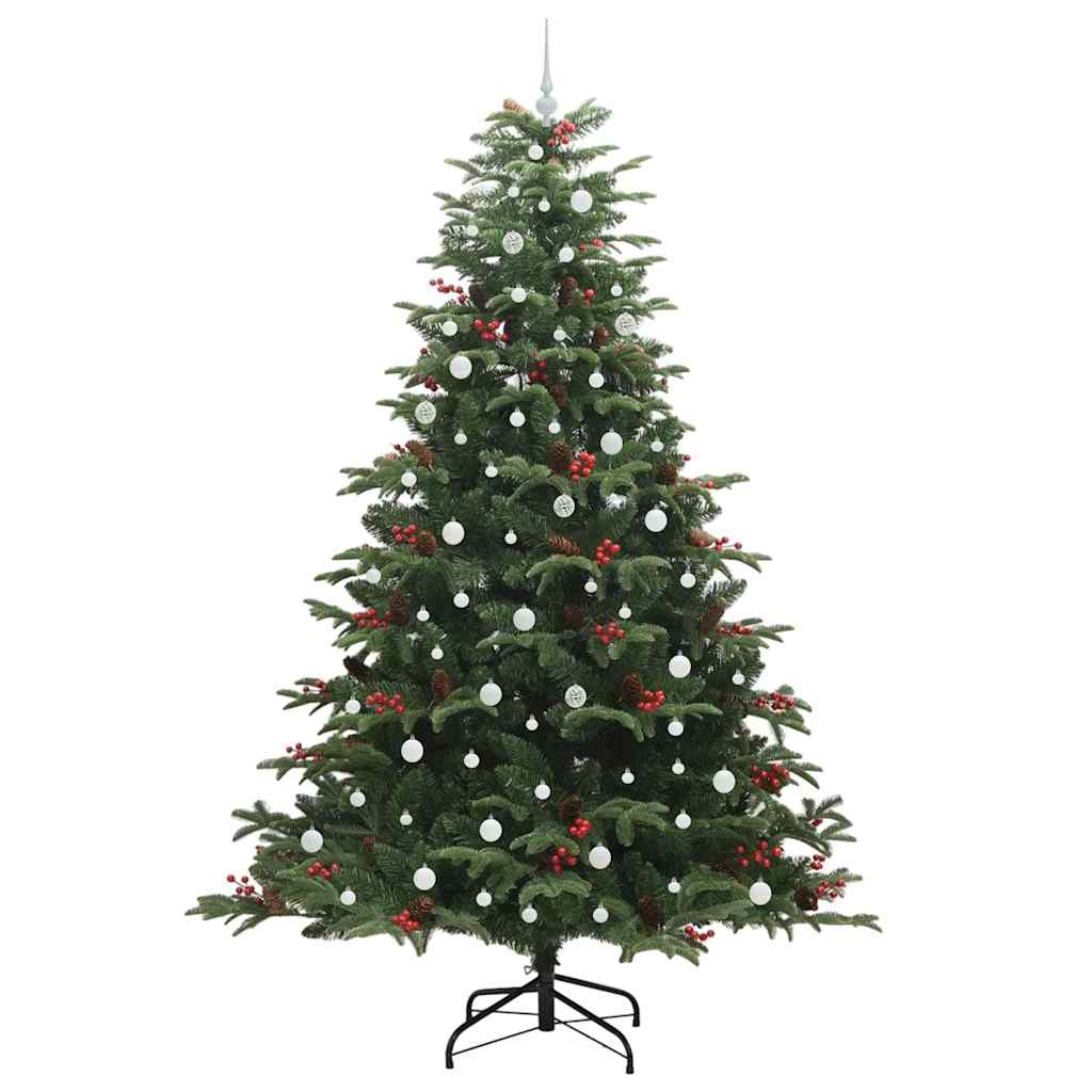 Kunstigt juletræ med stativ Grøn 240 cm PVC og metal og plast
