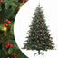 Kunstigt juletræ med stativ Grøn 240 cm PVC og metal og plast