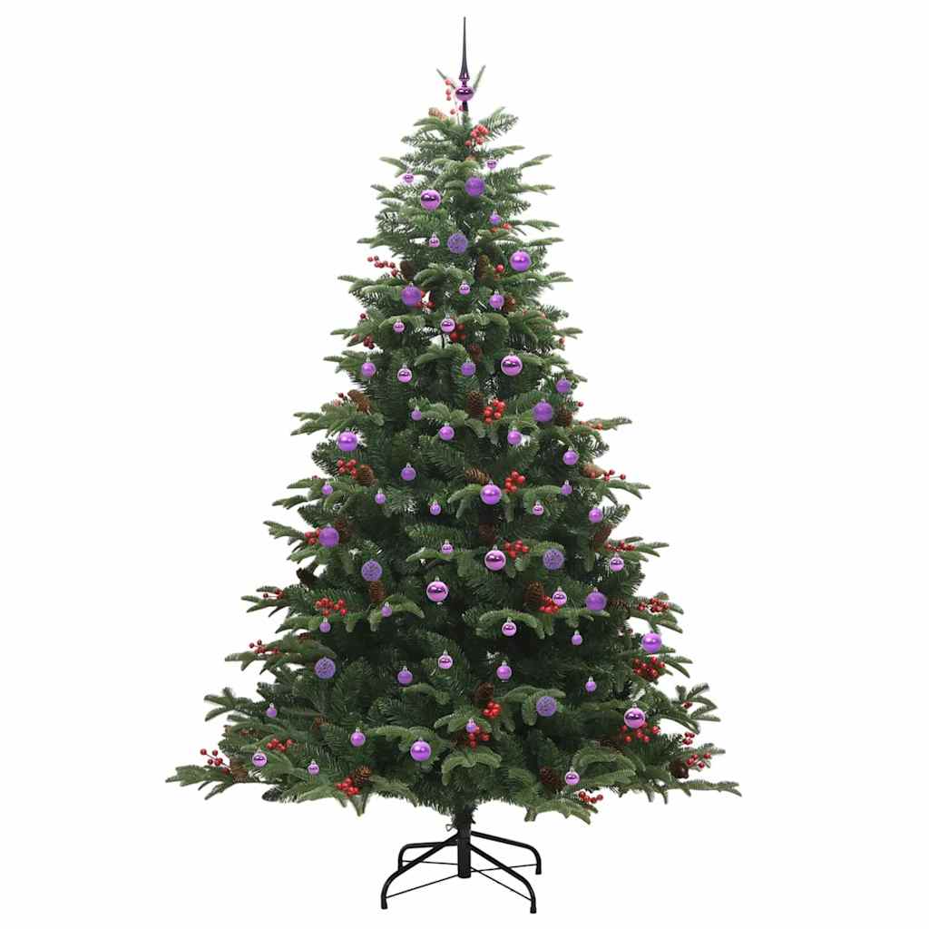 Kunstigt juletræ med stativ Grøn 240 cm PVC og metal og plast