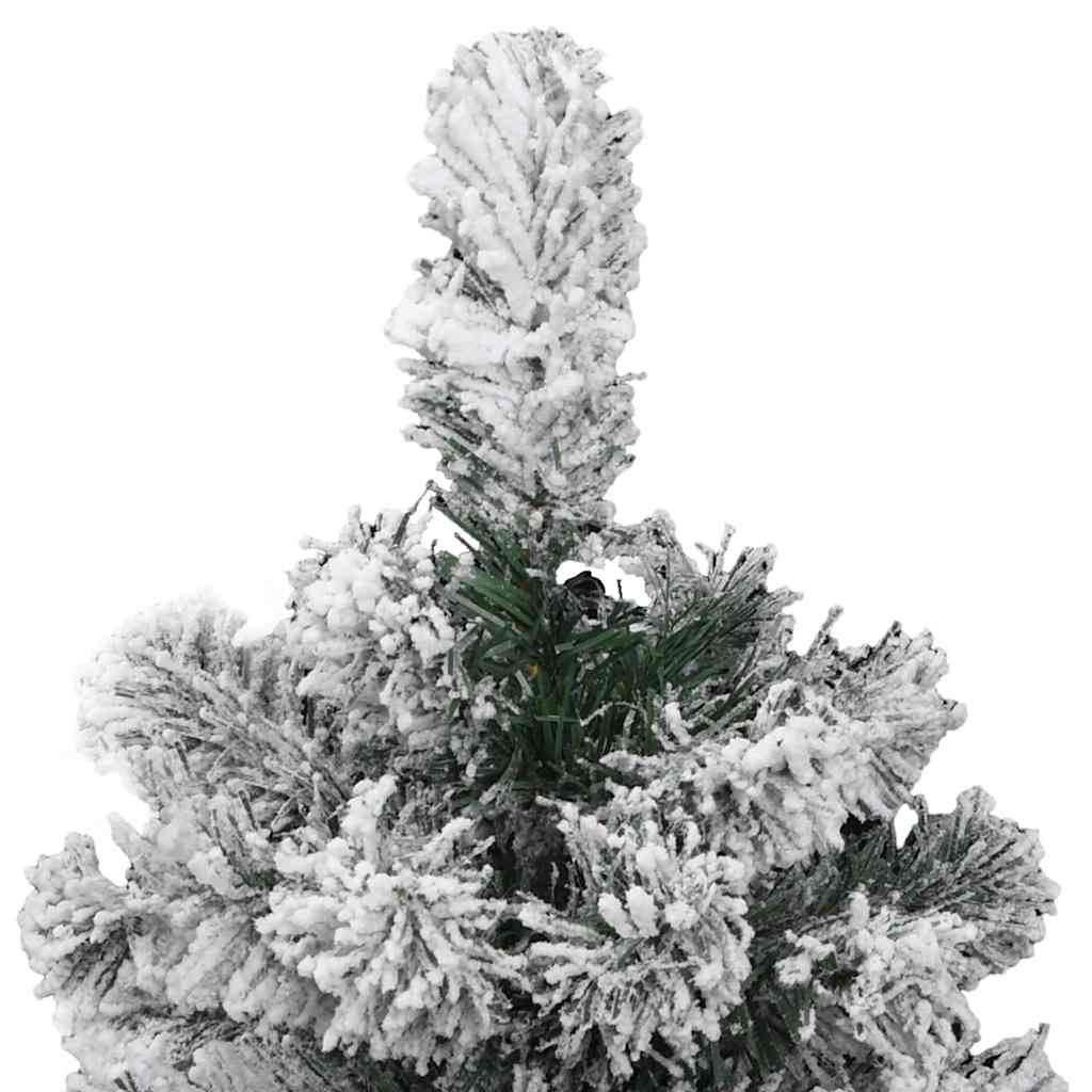 Kunstigt Hinged Juletræ 150 LED'er Grøn og Hvid 120 cm