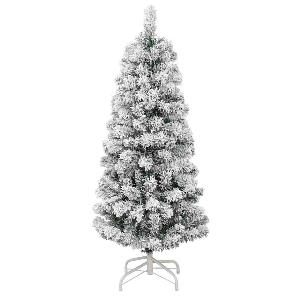 Kunstigt Hinged Juletræ 150 LED'er Grøn og Hvid 120 cm