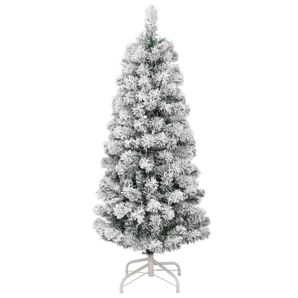 Kunstigt Hinged Juletræ 150 LED'er Grøn og Hvid 120 cm