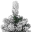 Kunstigt Hinged Juletræ 150 LED'er Grøn og Hvid 150 cm
