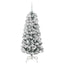 Kunstigt Hinged Juletræ 150 LED'er Grøn og Hvid 150 cm