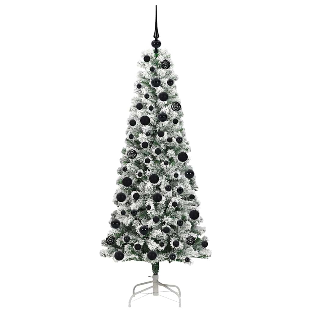 Kunstigt Hinged Juletræ 300 LED'er Grøn og Hvid 180 cm
