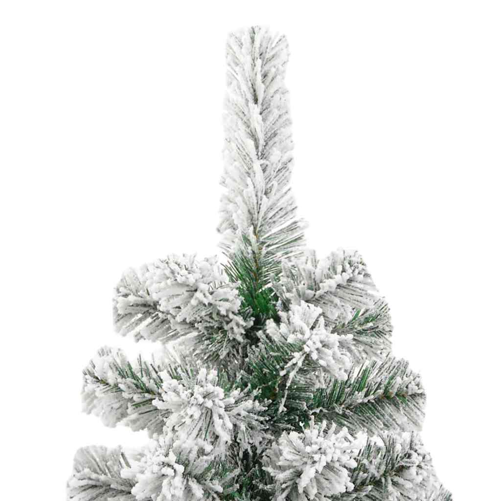 Kunstigt Hinged Juletræ 300 LED'er Grøn og Hvid 180 cm
