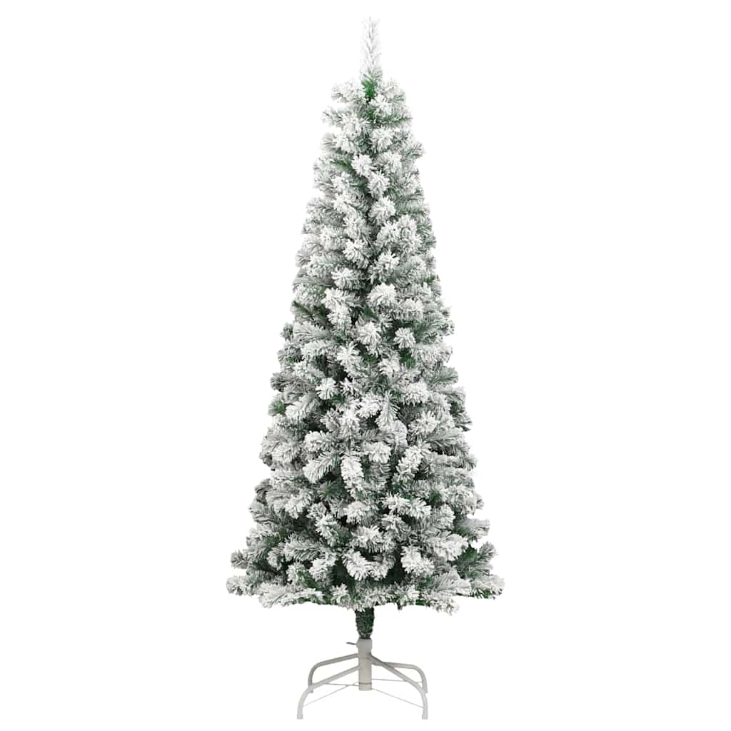 Kunstigt Hinged Juletræ 300 LED'er Grøn og Hvid 180 cm