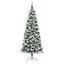Kunstigt Hinged Juletræ 300 LED'er Grøn og Hvid 210 cm