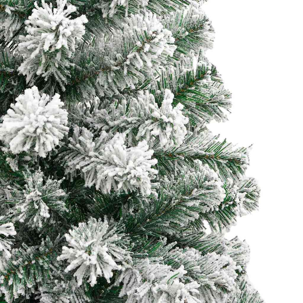 Kunstigt Hinged Juletræ 300 LED'er Grøn og Hvid 210 cm