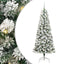 Kunstigt Hinged Juletræ 300 LED'er Grøn og Hvid 210 cm