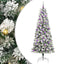Kunstigt Hinged Juletræ 300 LED'er Grøn og Hvid 210 cm