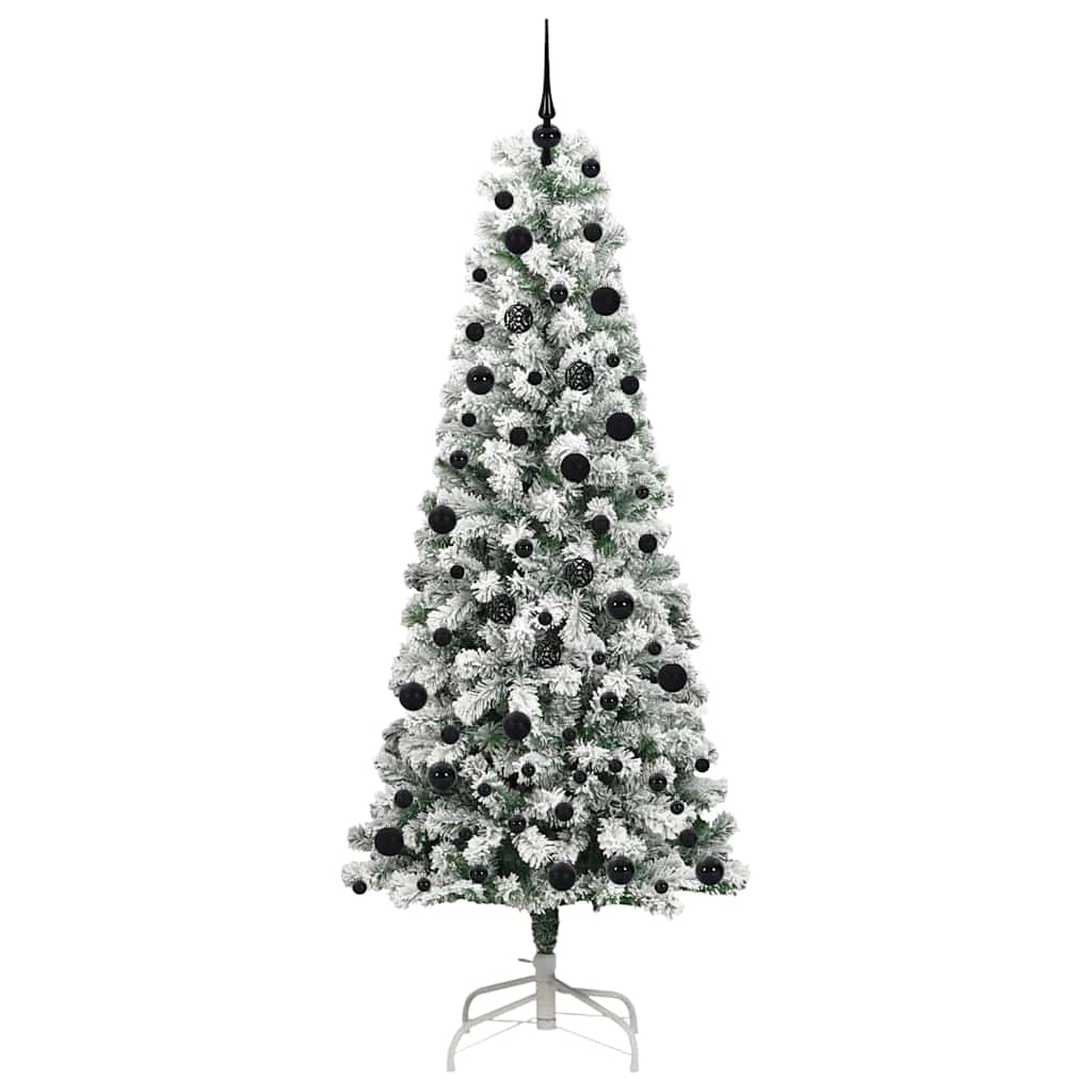 Kunstigt Hinged Juletræ 300 LED'er Grøn og Hvid 240 cm