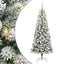 Kunstigt Hinged Juletræ 300 LED'er Grøn og Hvid 240 cm