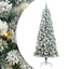 Kunstigt Hinged Juletræ 300 LED'er Grøn og Hvid 240 cm