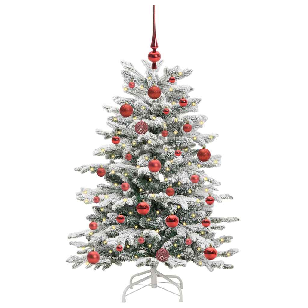 Kunstigt Hinged Juletræ Hvid 120 cm PE og PVC