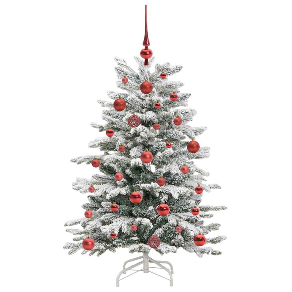 Kunstigt Hinged Juletræ Hvid 120 cm PE og PVC