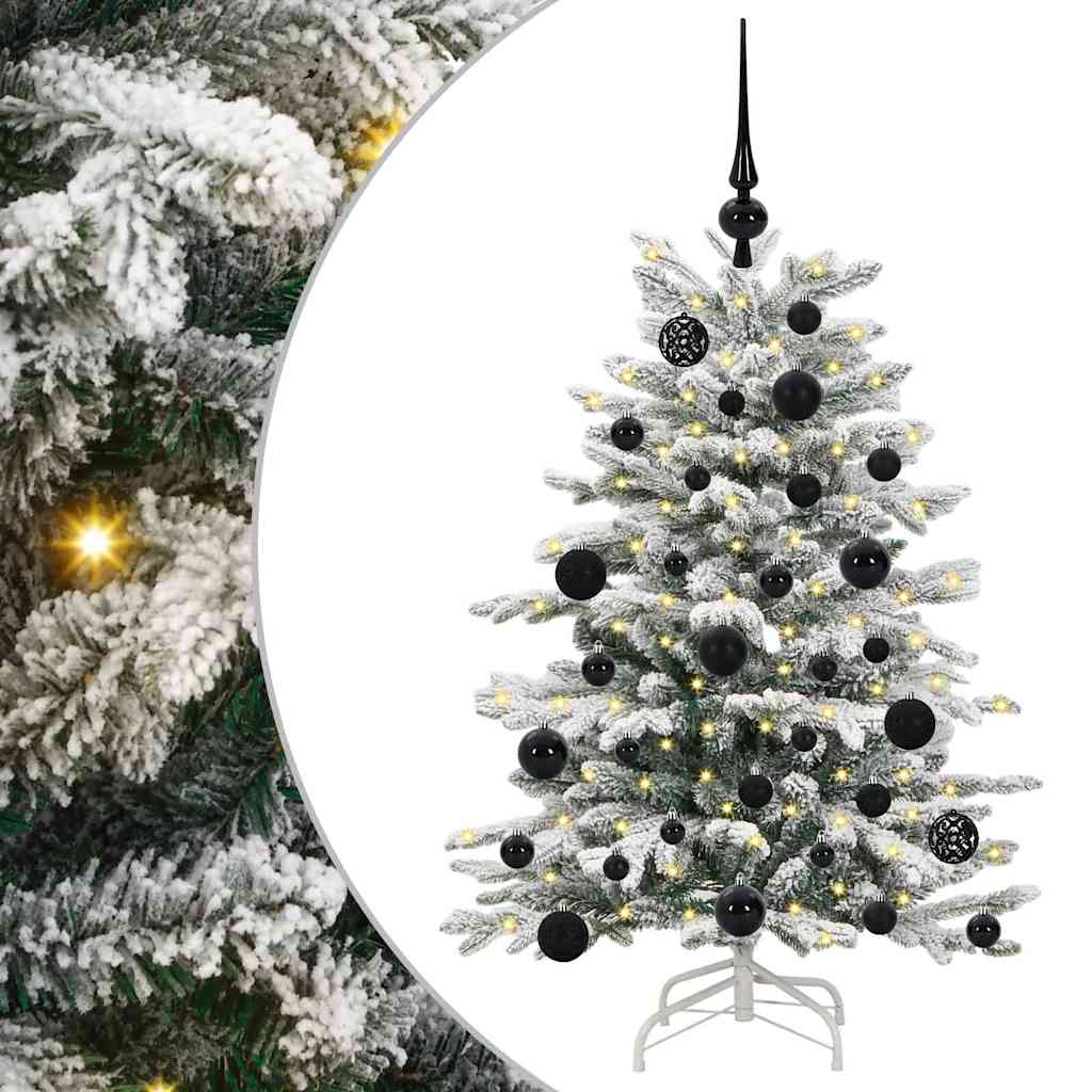 Kunstigt Hinged Juletræ Hvid 120 cm PE og PVC