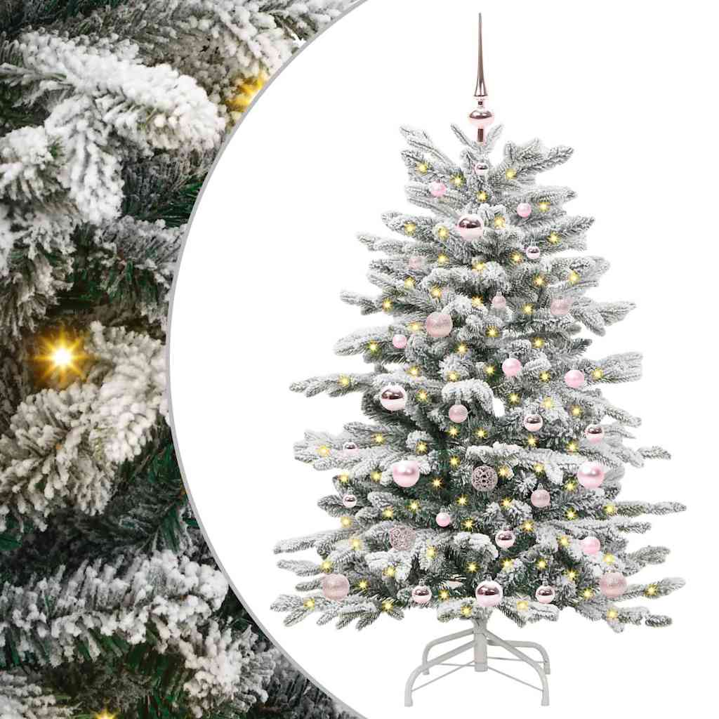 Kunstigt Hinged Juletræ Hvid 120 cm PE og PVC