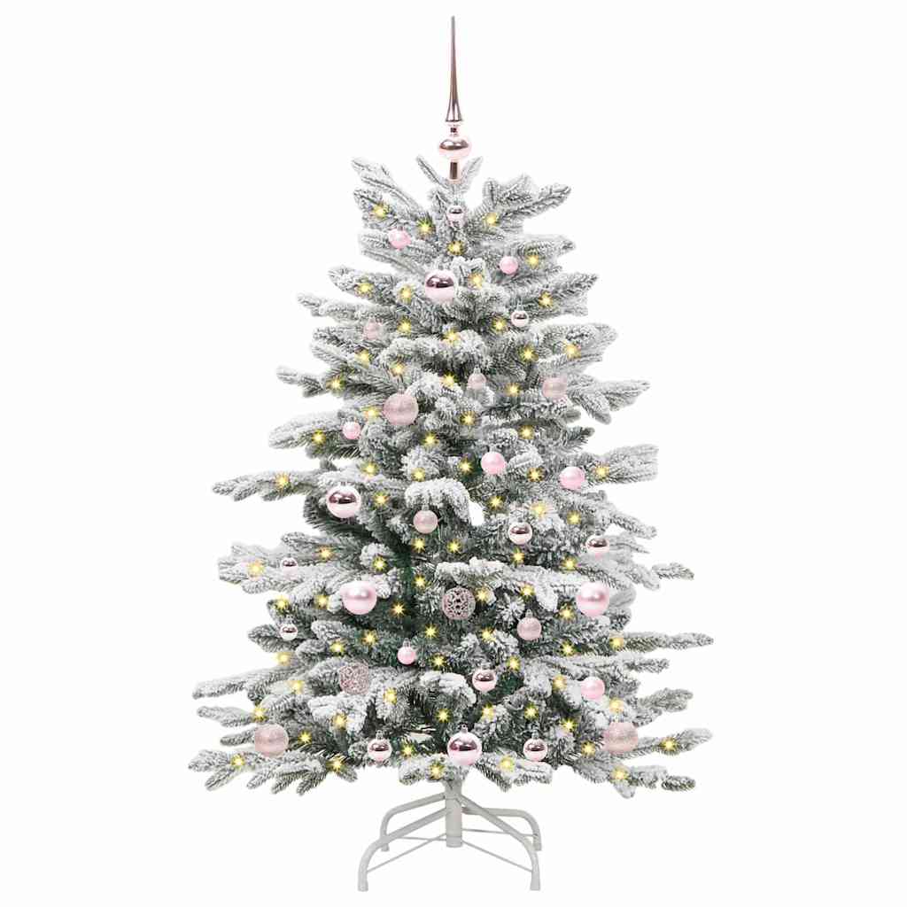 Kunstigt Hinged Juletræ Hvid 120 cm PE og PVC