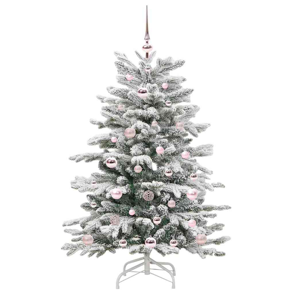 Kunstigt Hinged Juletræ Hvid 120 cm PE og PVC