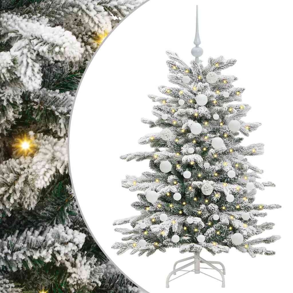Kunstigt Hinged Juletræ Hvid 120 cm PE og PVC