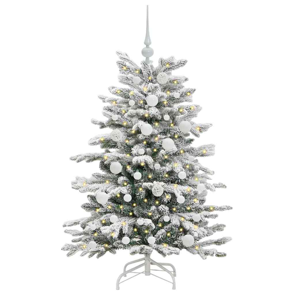 Kunstigt Hinged Juletræ Hvid 120 cm PE og PVC