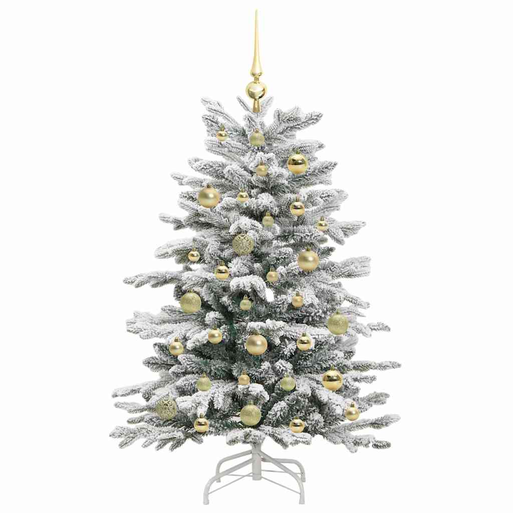 Kunstigt Hinged Juletræ Hvid 120 cm PE og PVC