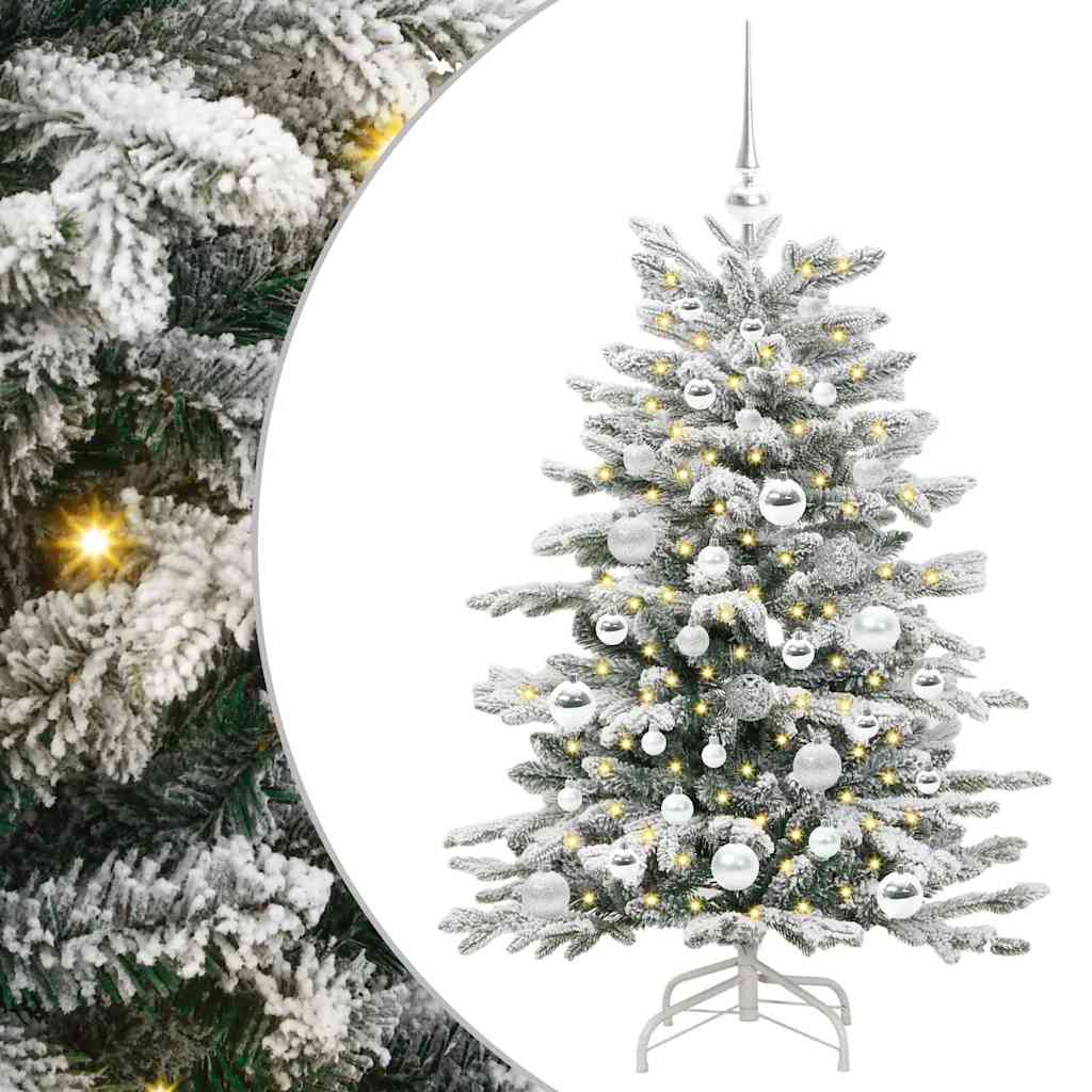 Kunstigt Hinged Juletræ Hvid 120 cm PE og PVC