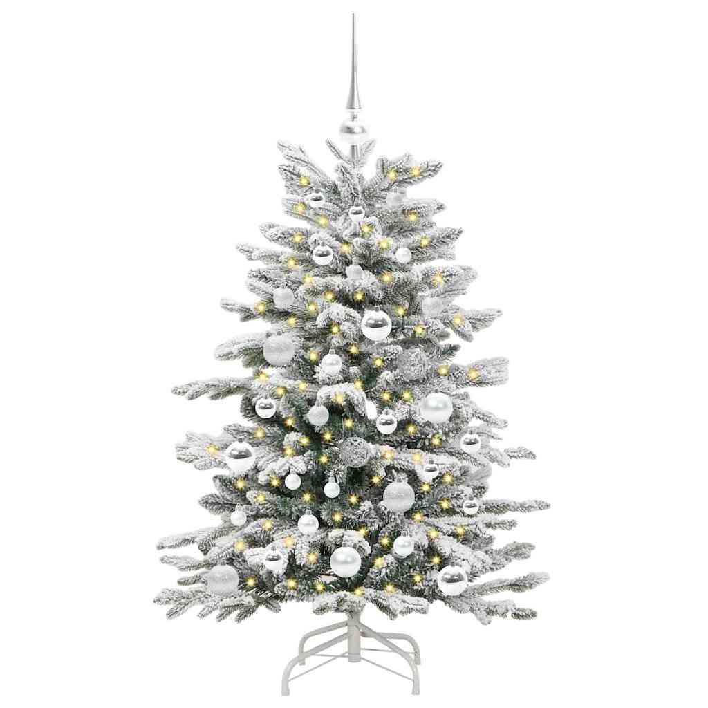 Kunstigt Hinged Juletræ Hvid 120 cm PE og PVC