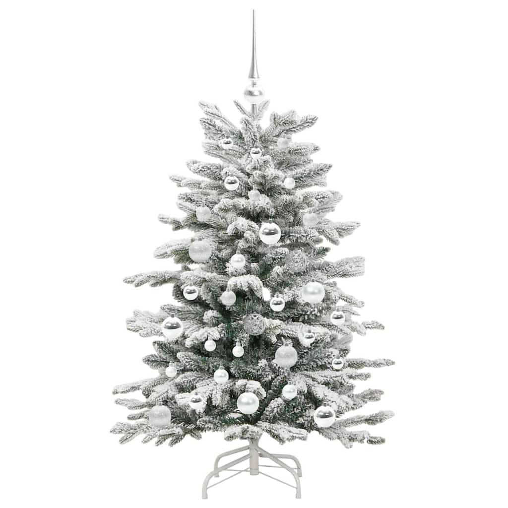 Kunstigt Hinged Juletræ Hvid 120 cm PE og PVC