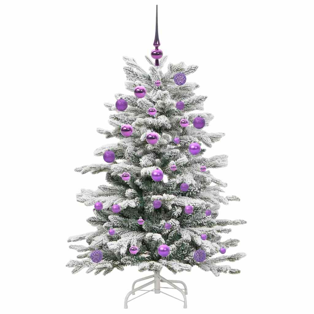 Kunstigt Hinged Juletræ Hvid 120 cm PE og PVC