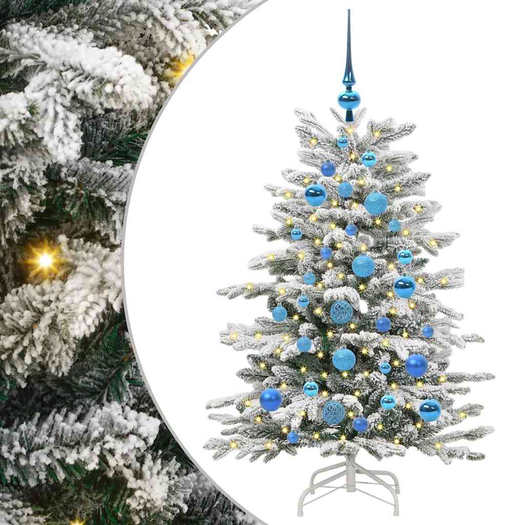 Kunstigt Hinged Juletræ Hvid 120 cm PE og PVC