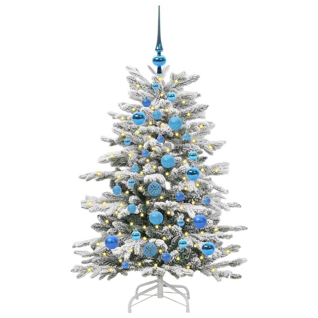 Kunstigt Hinged Juletræ Hvid 120 cm PE og PVC